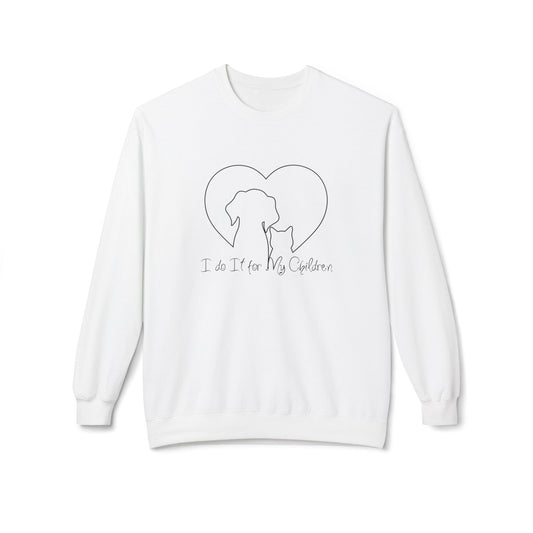 "I Do It For My Children" Unisex Midweight Softstyle Fleece Crewneck Sweatshirt