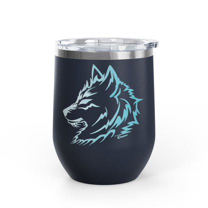 Dreams Blue Wolf Wine Tumbler
