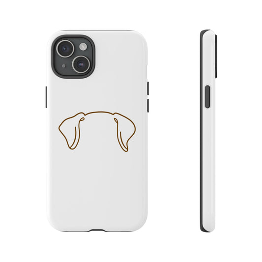 Phone Case - Dog Ears Silhouette White