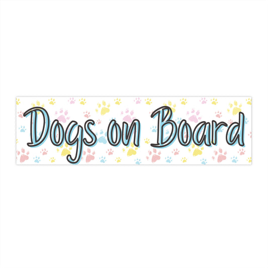 Dogs On Board Bumper Sticker
