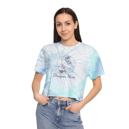 Dragon Mom Women's Tie-Dye Crop Tee