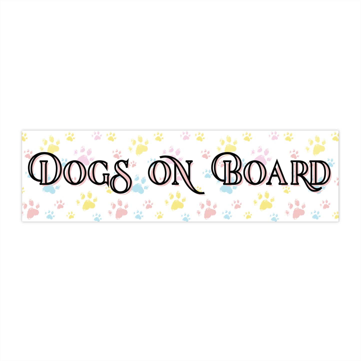 Pink Dogs On Board Bumper Sticker