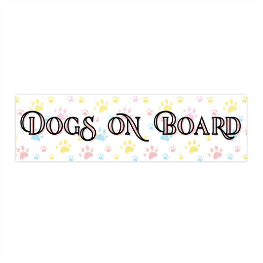 Pink Dogs On Board Bumper Sticker