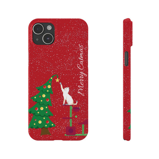 "Merry Catmas" Slim Phone Case