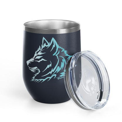 Dreams Blue Wolf Wine Tumbler