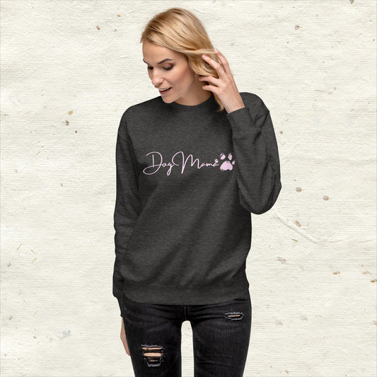 "Dog Mama" Crew Neck Cotton Sweatshirt