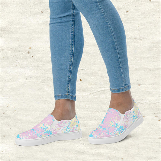 Colorful Splatter Canvas shoes